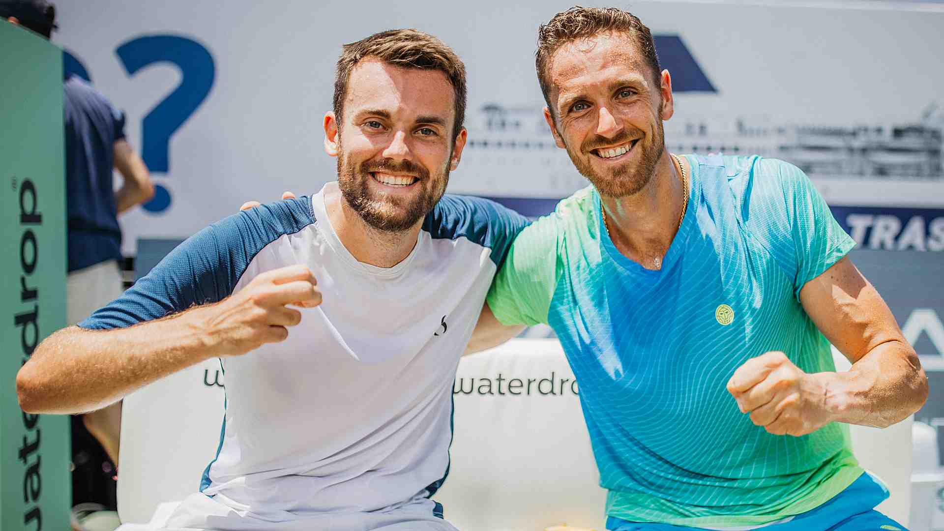 Theo Arribage and Albano Olivetti celebrate following their Mallorca triumph.