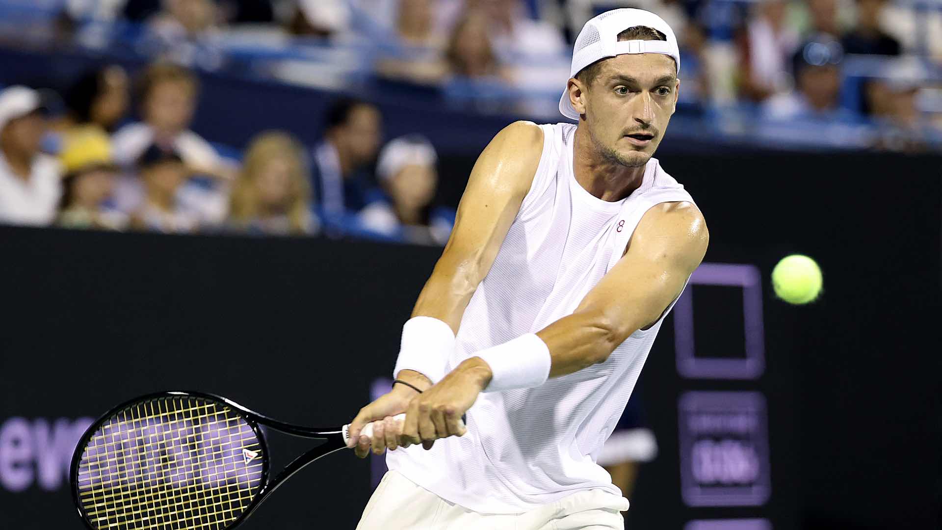 Terence Atmane stuns sixth seed Frances Tiafoe on Monday in Washington.